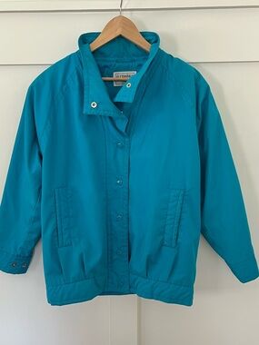 Vintage 80’s Alexandra Leigh lightweight bomber jacket-teal